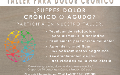 Taller tratar Dolor Crónico desde la Psicología